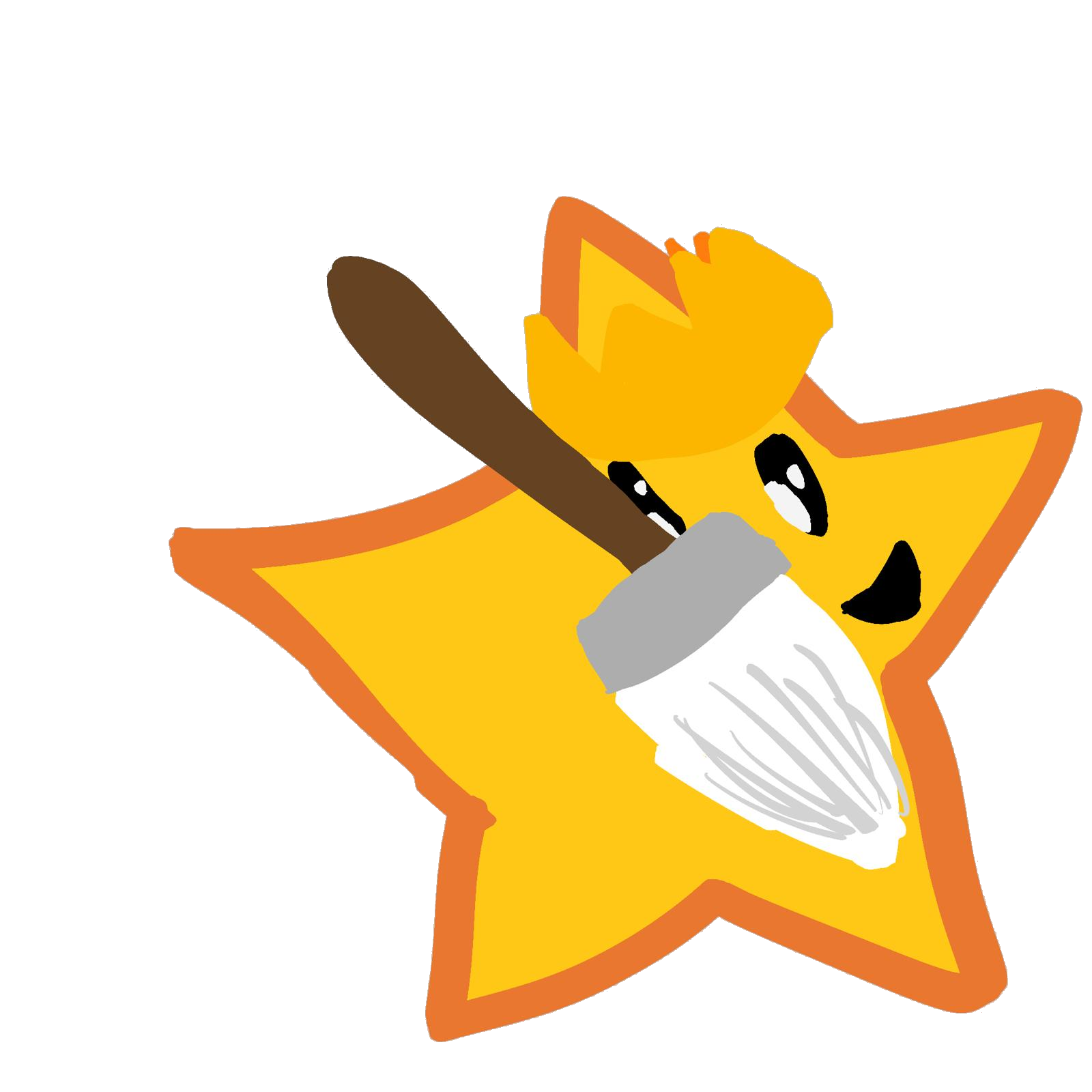 KingStar, a star holding a paintbrush